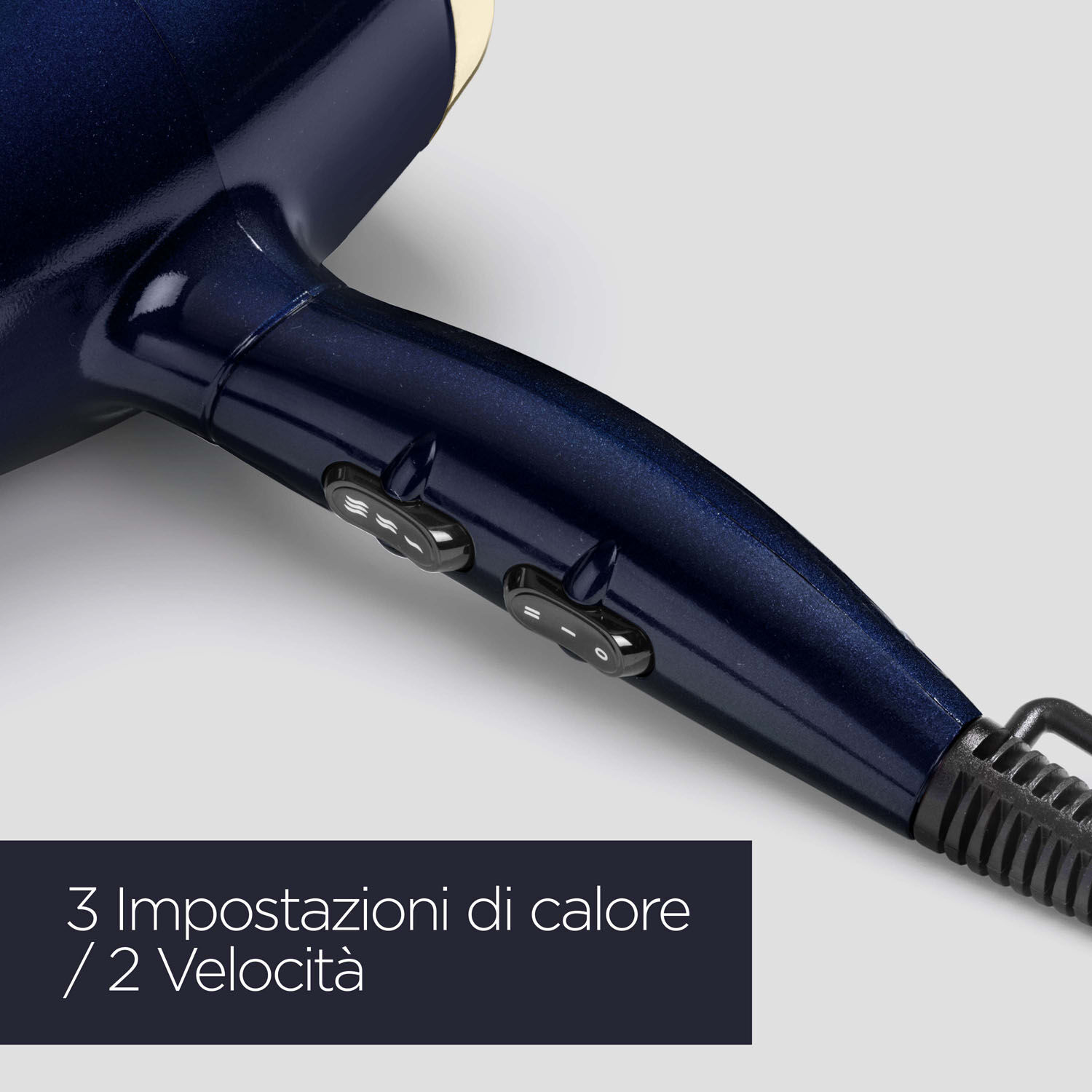 3 Impostazioni di calore / 2 Velocit&agrave;